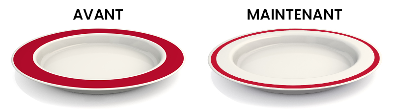 Ornmain bord met schuine bodem redesign rand